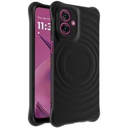 IMAK IMAK Motorola Moto G55 5G Skal Waterdrop Matt Svart - Teknikhallen.se