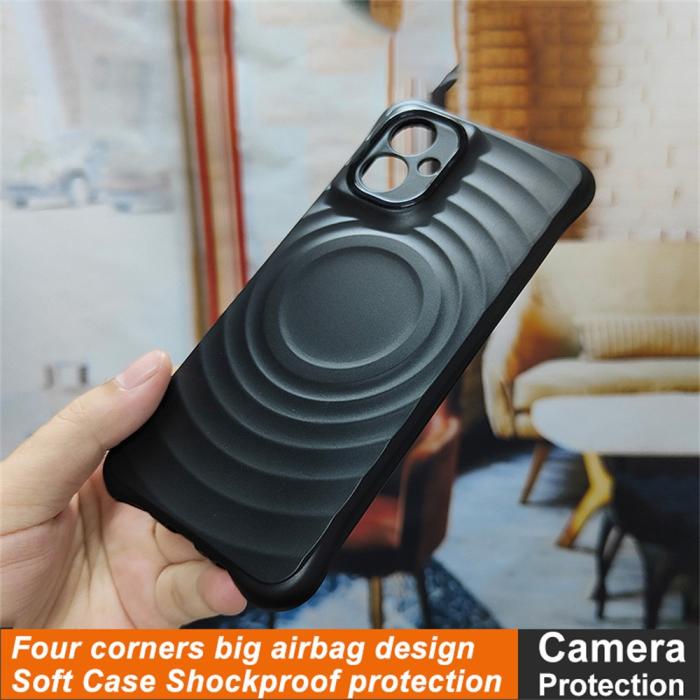 Bild 3, IMAK IMAK Motorola Moto G55 5G Skal Waterdrop Matt Svart - Teknikhallen.se