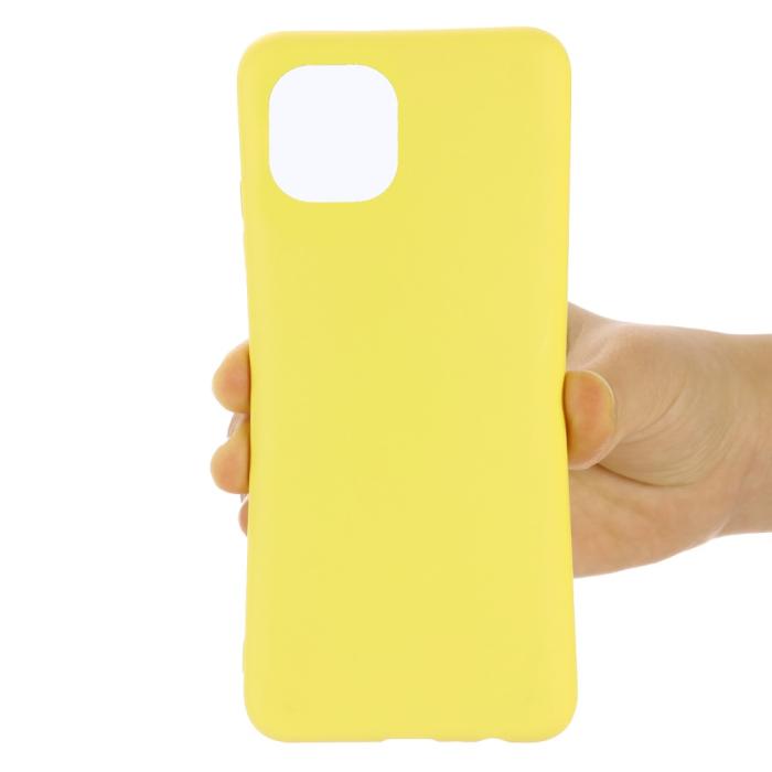 Bild 5,  Samsung Galaxy A03 Skal Liquid Silikon Med Strap Gul - Teknikhallen.se