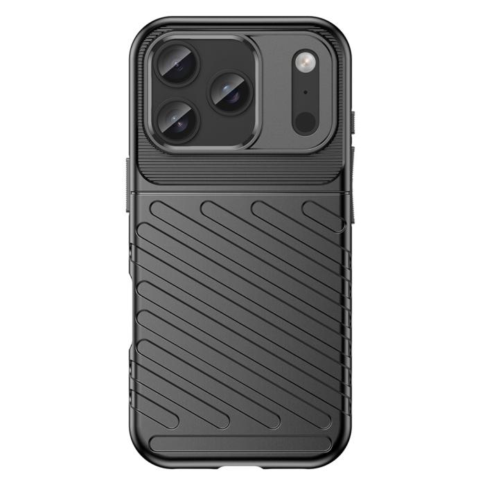 Bild 2,  iPhone 18 Pro / 17 Pro Skal TPU Vävt Mönster Svart - Teknikhallen.se