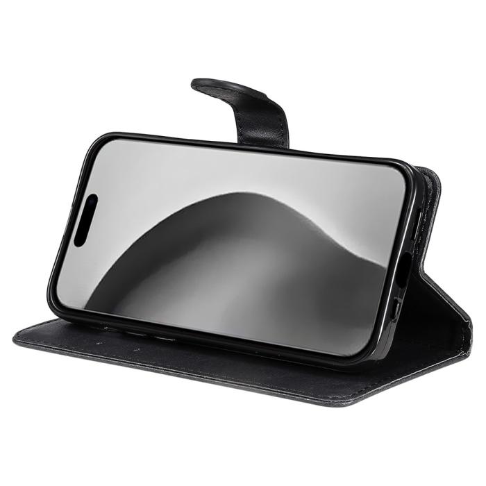 Bild 4,  iPhone 16 Pro Max Fodral Läder Svart - Teknikhallen.se