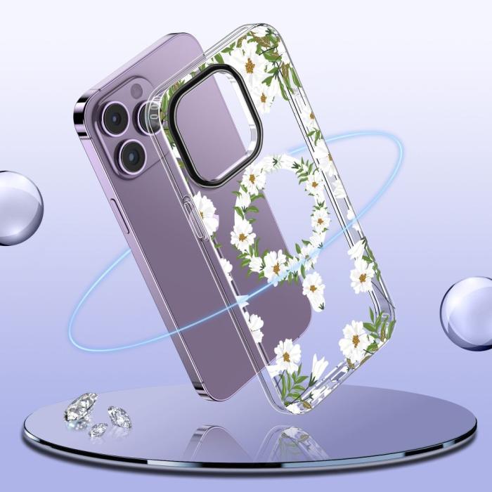Bild 3, Tech-Protect Tech-Protect iPhone 15 Pro Skal MagSafe MagMood Spring Daisy - Teknikhallen.se