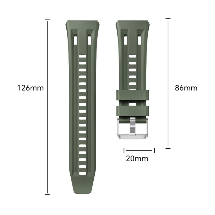 Bild 6,  Huawei Watch GT 6 Pro 46 mm Armband FlexSilicone Vit - Teknikhallen.se