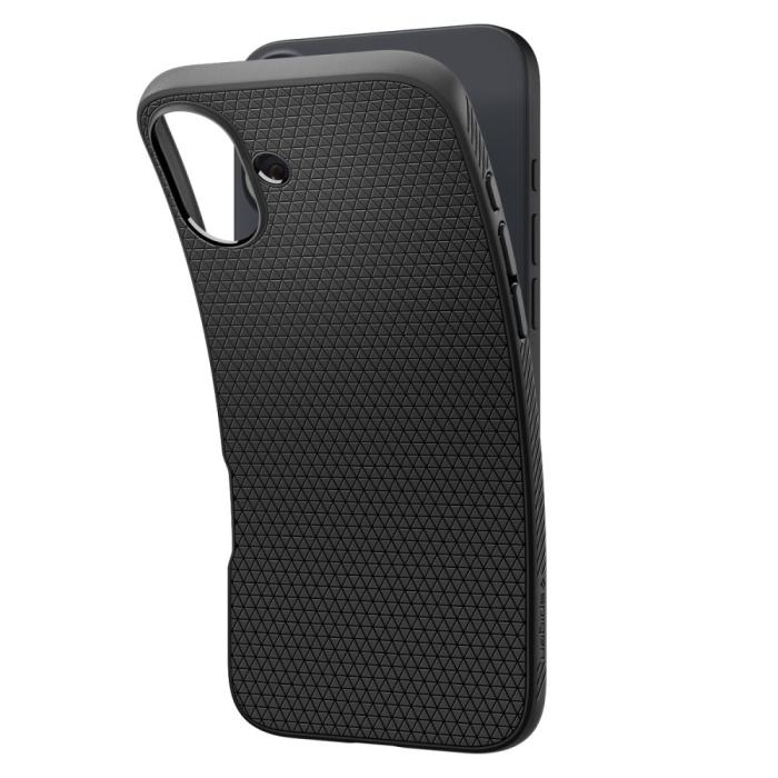 Bild 6, Spigen Spigen iPhone 16 Skal Liquid Air Matt Svart - Teknikhallen.se