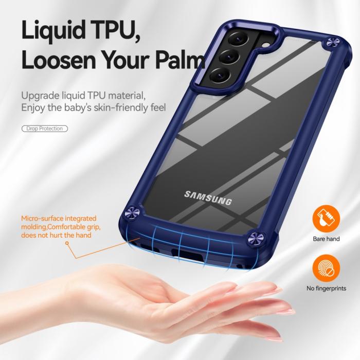 Bild 3,  Samsung Galaxy S23 Plus Skal Shockproof Hybrid Blå - Teknikhallen.se