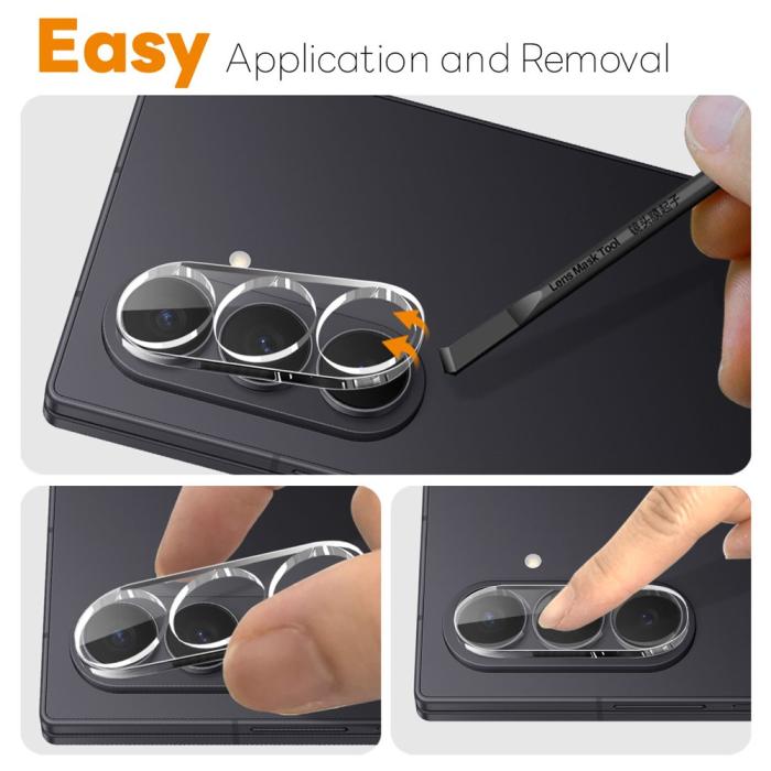 Bild 4, NORTHJO NORTHJO Galaxy Z Fold 8 Ultra 2-PACK Linsskydd Härdat Glas - Teknikhallen.se