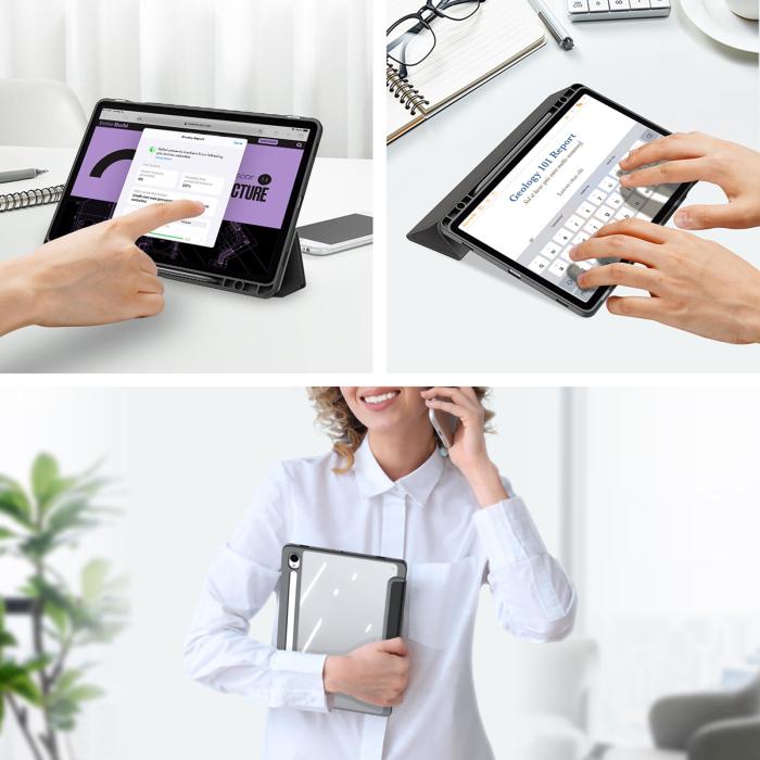 Bild 3, DUX DUCIS DUX DUCIS Galaxy Tab S9 Fodral TOBY Tri-Fold Svart - Teknikhallen.se