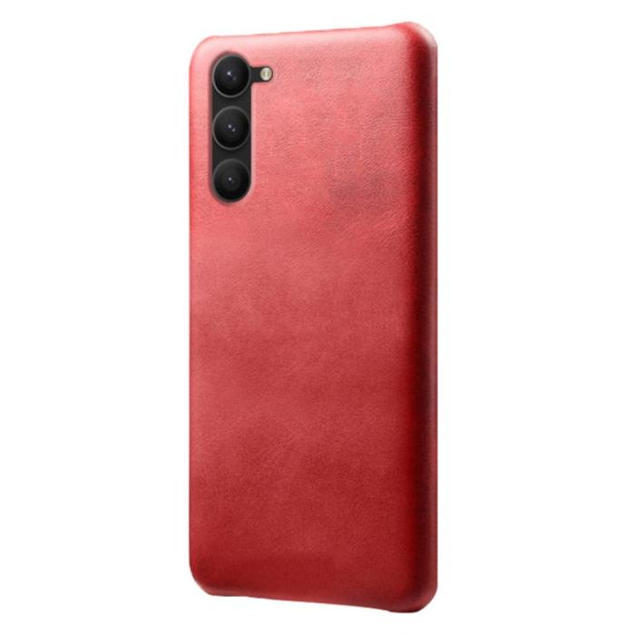 Bild 2,  Samsung Galaxy S24 Plus Läderbelagt Skal Röd - Teknikhallen.se