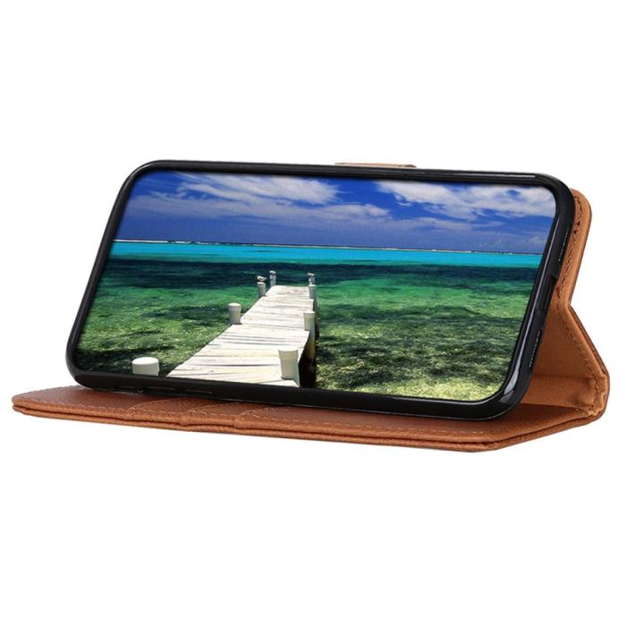 Bild 3, KHAZNEH KHAZNEH Motorola Moto G04 4G/G24 4G Läder Fodral Brun - Teknikhallen.se
