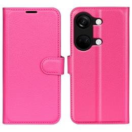  OnePlus Nord 3 5G Fodral Litchi Textur Rosa - Teknikhallen.se