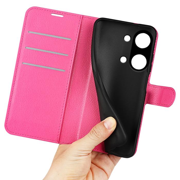 Bild 4,  OnePlus Nord 3 5G Fodral Litchi Textur Rosa - Teknikhallen.se