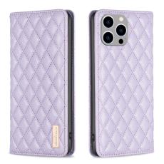 BINFEN BINFEN iPhone 15 Pro Max Fodral Diamond Flip L&auml;der Lila - Teknikhallen.se