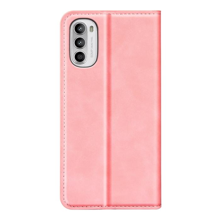 Bild 3,  Motorola Moto G52/G82 Fodral Flip Retro Läder Rosa - Teknikhallen.se