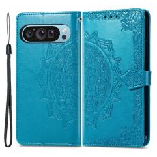  Google Pixel 10/10 Pro/9/9 Pro Fodral Mandala Blomma Bl&aring; - Teknikhallen.se