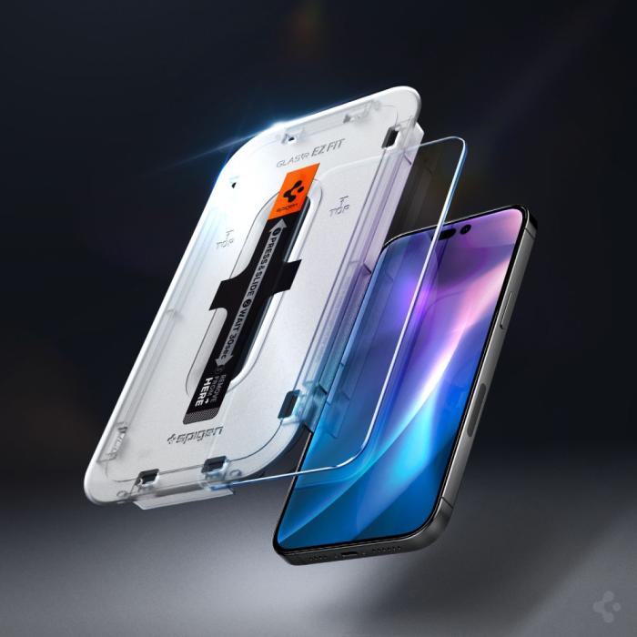Bild 3, Spigen Spigen iPhone 14 Pro 2-PACK GLAS.tR 