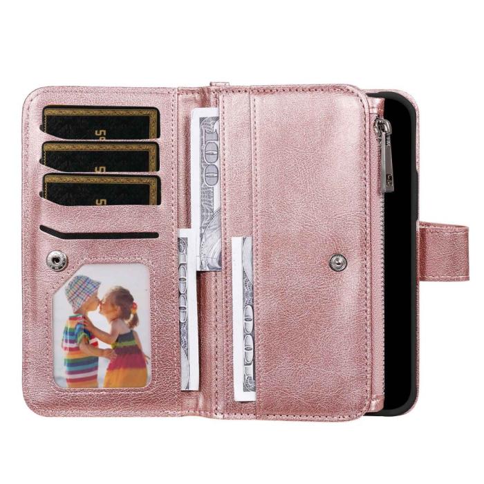 Bild 5,  Samsung Galaxy A23 5G 2in1 Magnet Skal / Plånboksfodral Roséguld - Teknikhallen.se