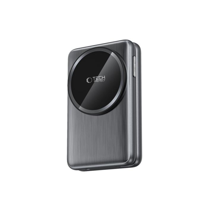 Bild 3, Tech-Protect Tech-Protect 3in1 15W Qi MagSafe Vikbar Laddare Space Grey - Teknikhallen.se