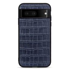 Google Pixel 7 Skal &Auml;kta L&auml;der Krokodil Textur Bl&aring; - Teknikhallen.se