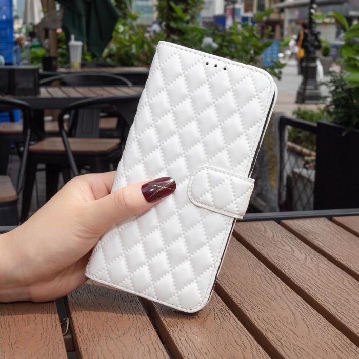 Bild 4,  Xiaomi 12T / 12T Pro Fodral Diamond Läder Vit - Teknikhallen.se