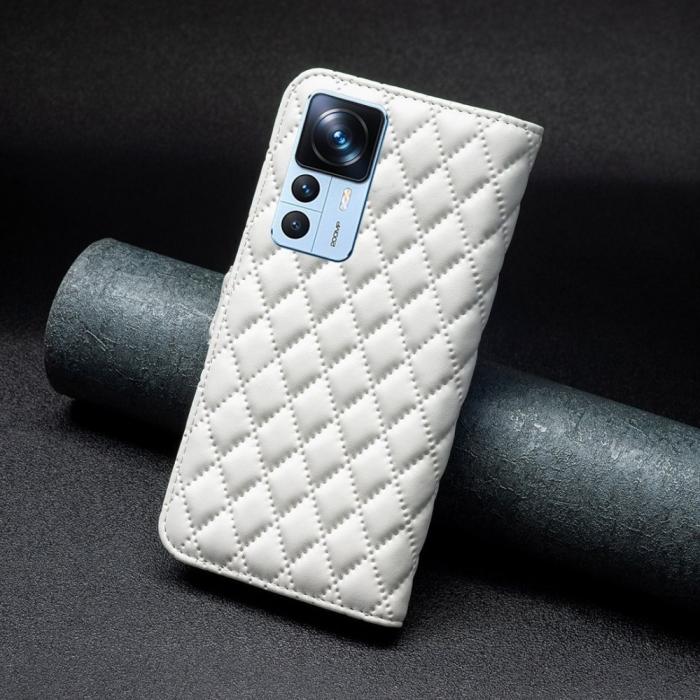 Bild 5,  Xiaomi 12T / 12T Pro Fodral Diamond Läder Vit - Teknikhallen.se