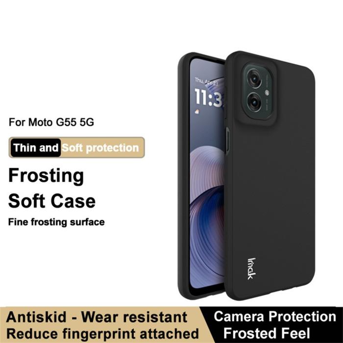 Bild 2, IMAK IMAK Motorola Moto G55 5G Skal TPU Svart - Teknikhallen.se