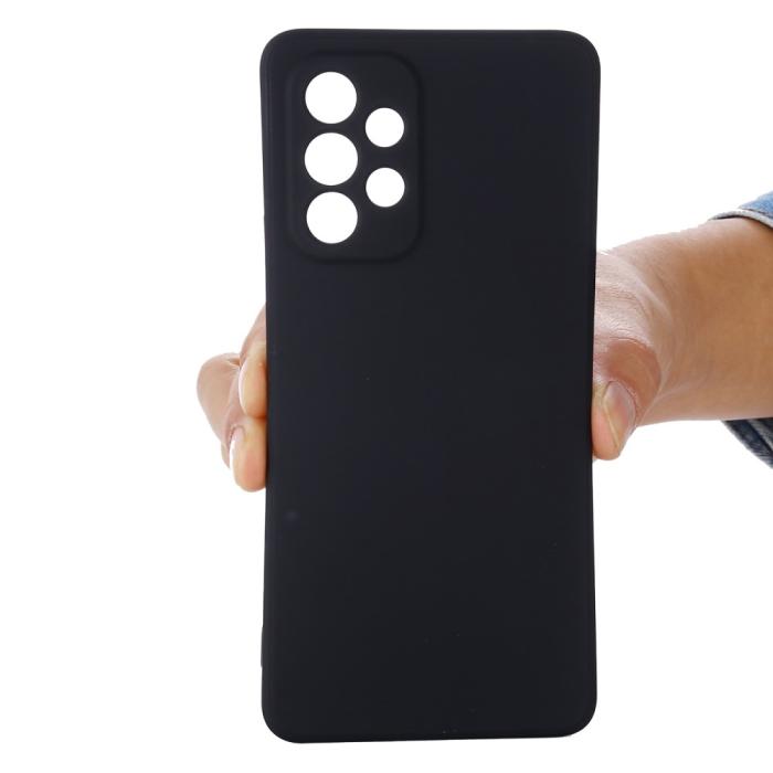 Bild 5,  Samsung Galaxy A53 5G Skal Liquid Silikon Med Strap Svart - Teknikhallen.se