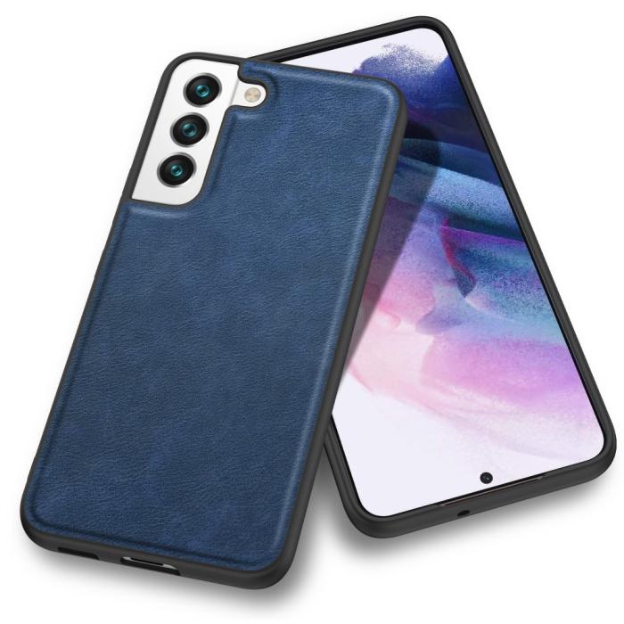 Bild 2,  Samsung Galaxy S23 Skal Retro Läder Blå - Teknikhallen.se
