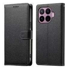 Xiaomi 17T Fodral Litchi L&auml;der Svart - Teknikhallen.se