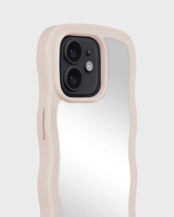 Bild 3, holdit holdit iPhone 12/12 Pro Skal Wavy Light Beige Mirror - Teknikhallen.se