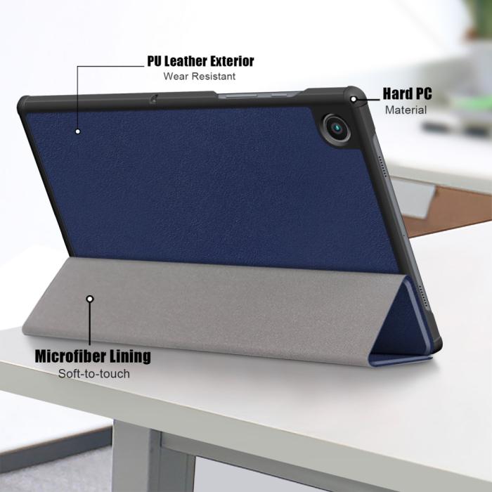 Bild 6,  Samsung Galaxy Tab A8 10.5 (2021) Fodral Premium Tri-Fold Blå - Teknikhallen.se