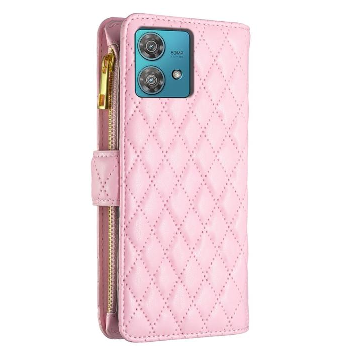 Bild 6, BINFEN BINFEN Motorola Edge 40 Neo 5G Fodral Multifunktionell Diamond Rosa - Teknikhallen.se