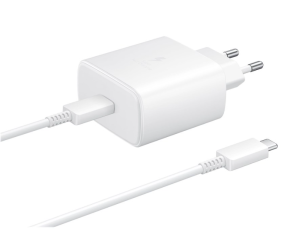 Samsung Samsung Original 45W 5A USB-C Laddare EP-TA845 Inkl. 1.8m USB-C Kabel Vit - Teknikhallen.se