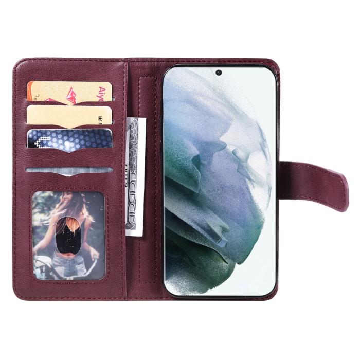 Bild 5,  Samsung Galaxy S22 Ultra Fodral 10-korts Flerfack Vinröd - Teknikhallen.se