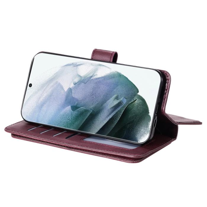 Bild 6,  Samsung Galaxy S22 Ultra Fodral 10-korts Flerfack Vinröd - Teknikhallen.se