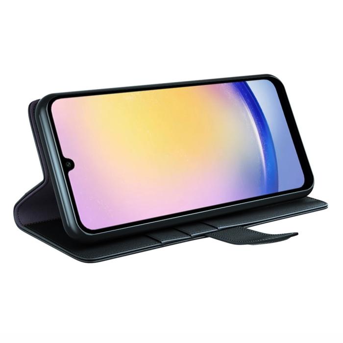 Bild 3,  Samsung Galaxy A26 5G Fodral Premium Äkta Läder Svart - Teknikhallen.se