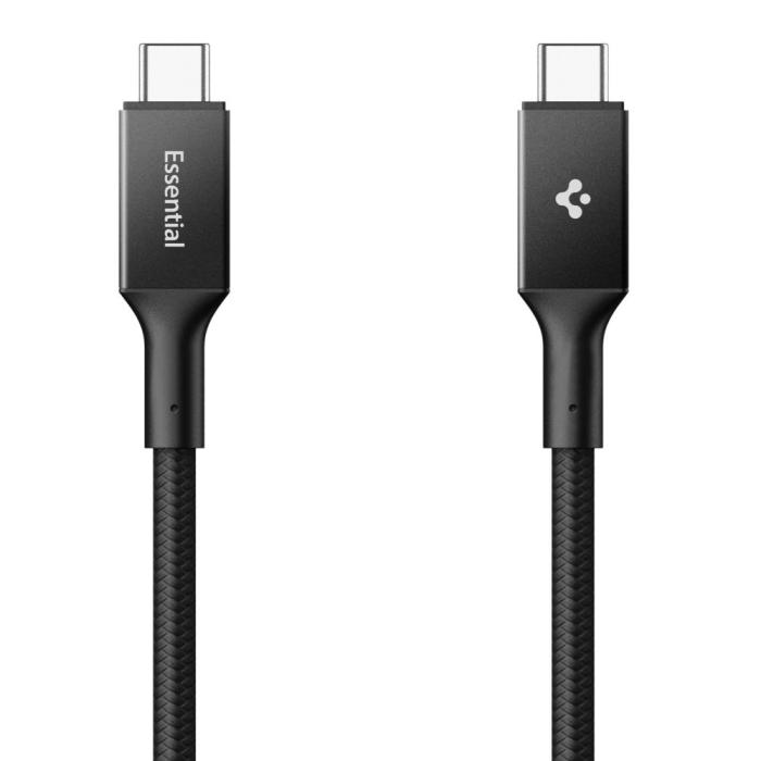 Bild 2, Spigen Spigen 1.5m 100W USB-C - USB-C Kabel Svart - Teknikhallen.se