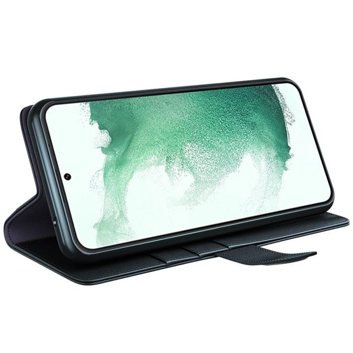 Bild 3,  Samsung Galaxy S23 Fodral Premium Äkta Läder Svart - Teknikhallen.se