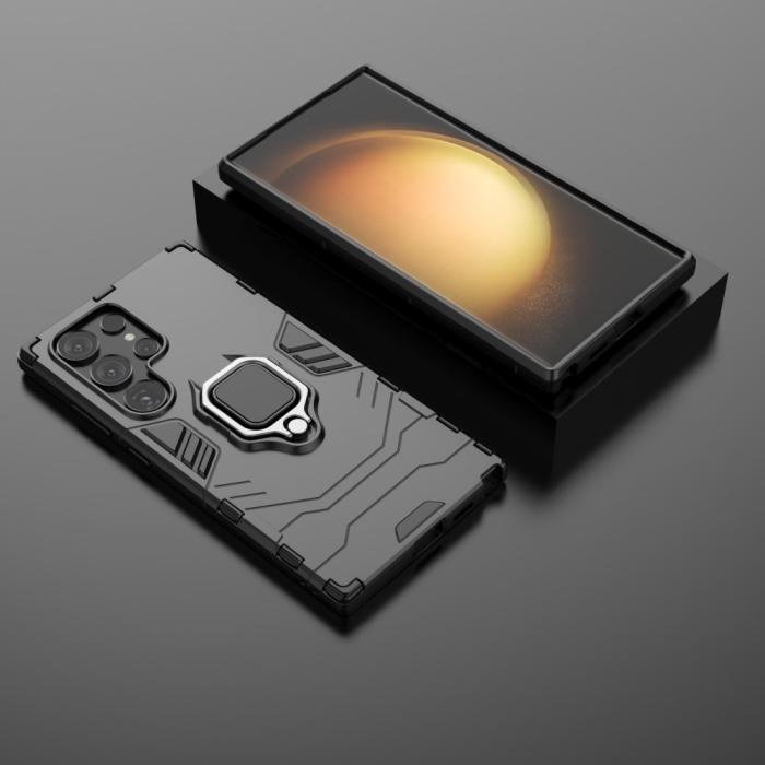 Bild 4,  Samsung Galaxy S24 Ultra Skal Ring Hybrid Svart - Teknikhallen.se