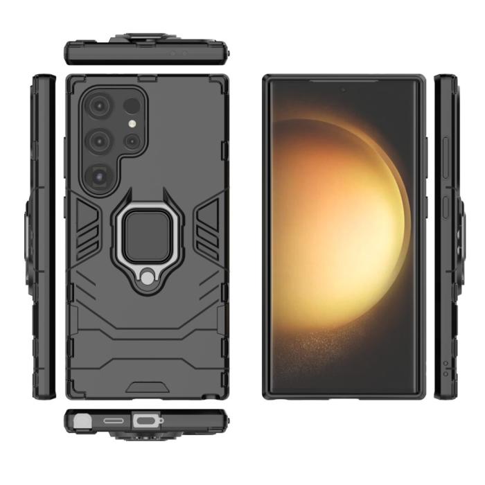 Bild 5,  Samsung Galaxy S24 Ultra Skal Ring Hybrid Svart - Teknikhallen.se