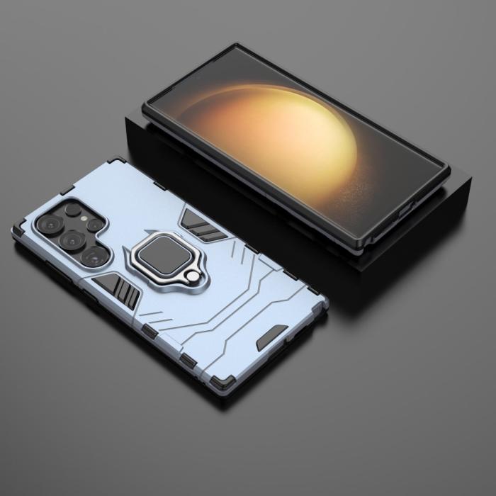 Bild 4,  Samsung Galaxy S24 Ultra Skal Ring Hybrid Blå - Teknikhallen.se