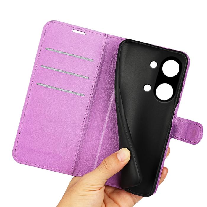 Bild 4,  OnePlus Nord 3 5G Fodral Litchi Textur Lila - Teknikhallen.se