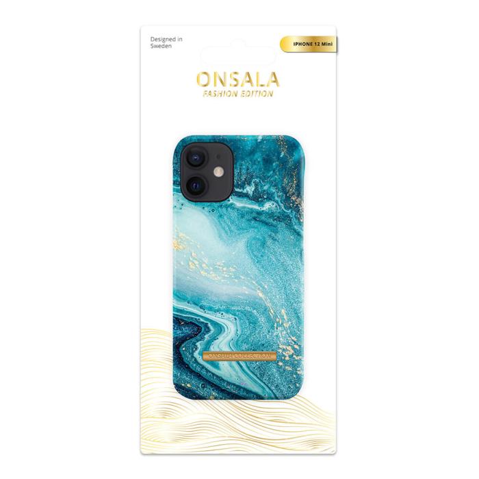 Bild 2, Onsala ONSALA iPhone 12 Mini Mobilskal Soft Blue Sea Marble - Teknikhallen.se