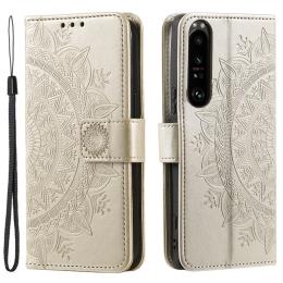  Sony Xperia 1 V Fodral Mandala Läder Guld - Teknikhallen.se