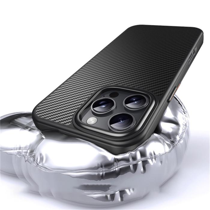 Bild 3,  iPhone 16 Pro Max Skal MagSafe Kolfiber Textur Svart - Teknikhallen.se