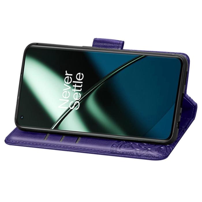 Bild 4,  OnePlus 11 5G Fodral Butterfly Läder Mörk Lila - Teknikhallen.se