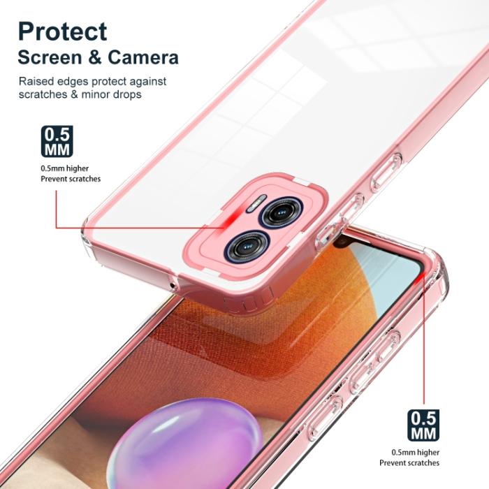 Bild 3,  Motorola Moto G73 5G Skal Hybrid Rosa - Teknikhallen.se