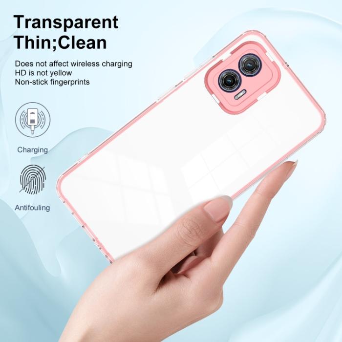 Bild 4,  Motorola Moto G73 5G Skal Hybrid Rosa - Teknikhallen.se