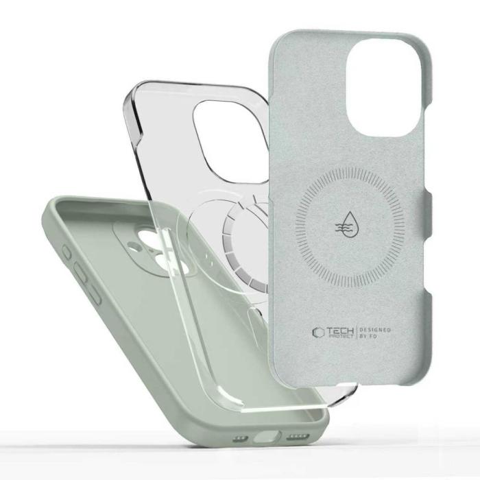 Bild 4, Tech-Protect Tech-Protect iPhone 17 Skal MagSafe Silicone Sage - Teknikhallen.se