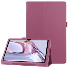  Samsung Galaxy Tab A7 10.4 Fodral Litchi l&auml;der Lila - Teknikhallen.se