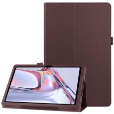  Samsung Galaxy Tab A7 10.4 Fodral Litchi l&auml;der Brun - Teknikhallen.se